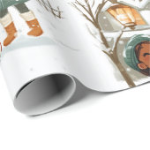 KerstCarolers Cadeaupapier (Rol Hoek)