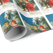 KerstCarolers Cadeaupapier (Rol Hoek)