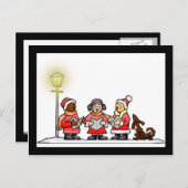 KerstCarolers Feestdagenkaart (Voorkant / Achterkant)