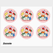 KerstCarolers Ronde Sticker (Vel)