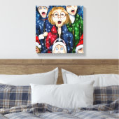 KerstCaroling Canvas Afdruk (Insitu (Slaapkamer))
