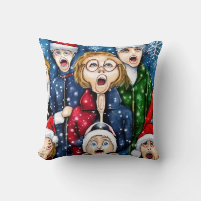 KerstCaroling Kussen (Voorkant)