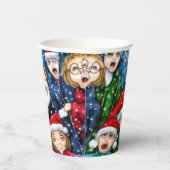KerstCaroling Papieren Bekers (Rechts)