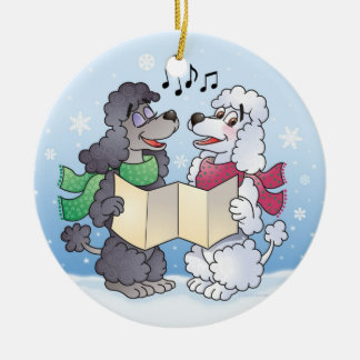 KerstCaroling Poodles Ornament
