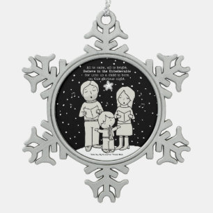 KerstCaroling Tin Sneeuwvlok Ornament