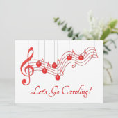 KerstCarolingfeest Kaart (Staand voorkant)