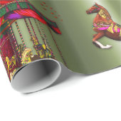 Kerstcarrousel Cadeaupapier (Rol Hoek)