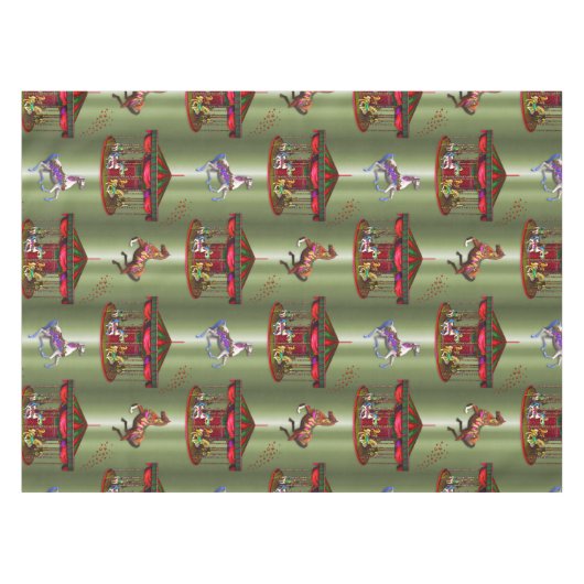 Kerstcarrousel Tafelkleed (Voorkant (Horizontaal))