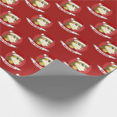 kerstcartoon met een schattig leeuwenomslagpapier cadeaupapier (Hoek)