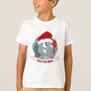 Kerstcartoon met een schattige olifant T-shirt