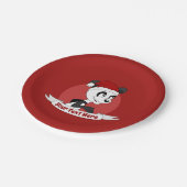 Kerstcartoon met schattig beer bord (Gekanteld)