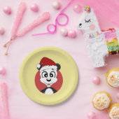 Kerstcartoon met schattig beer bord (Feest)