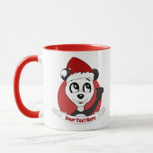 Kerstcartoon met schattige panda-beer mok (Links)