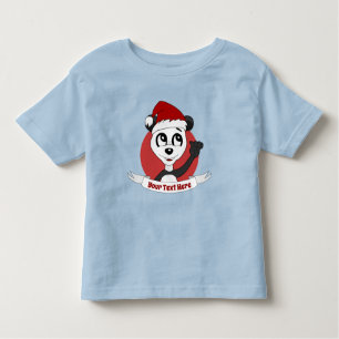 kerstcartoon met schattige panda-beer peuter-s kinder shirts