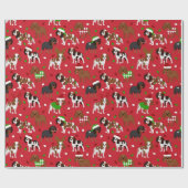 KerstCavalier King Charles Spaniel Cadeaupapier (Vlak)