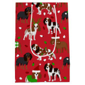 KerstCavalier King Charles Spaniel Medium Cadeauzakje (Achterkant)