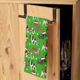 KerstCavalier King Charles Spaniel Theedoek