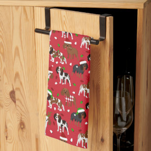 KerstCavalier King Charles Spaniel Theedoek