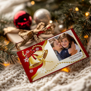 Kerstcellen en foto's voor je kerstcadeautjes feestdagenkaart