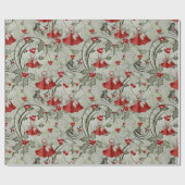 Kerstcellen en Holly Cadeaupapier (Vlak)