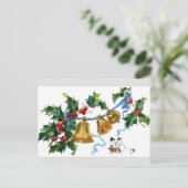 Kerstcellen en sneeuwMan Feestdagenkaart (Staand voorkant)