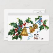 Kerstcellen en sneeuwMan Feestdagenkaart (Voorkant / Achterkant)