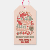 KerstChanukah hanukkah Groovy Vibes Cadeaulabel (Voorkant)