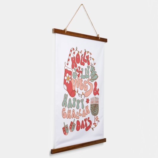 KerstChanukah hanukkah Wall Art Hangend Wandkleed (Gebogen)