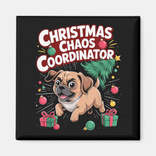 Kerstchaos Coördinator Xmas Puppy Grappige Puggl Magneet