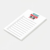 Kerstchecklist Boston Terrier Mom Post-it® Notes (Schuin)