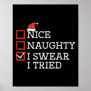 Kerstchecklist Schattig Stout Ik Heb Geprobeerd Xm Poster