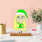 Kerstchibi Acryl Bord (Huwelijk)