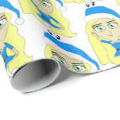 Kerstchibi Cadeaupapier (Rol Hoek)