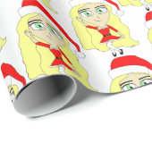 Kerstchibi Cadeaupapier (Rol Hoek)