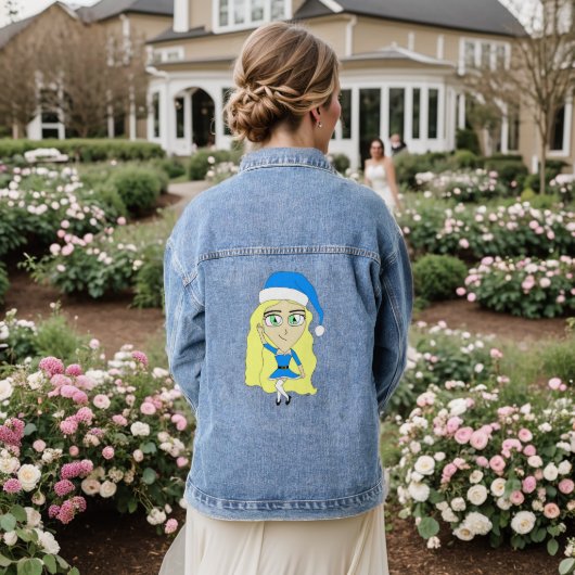 Kerstchibi Denim Jacket (Huwelijk Achterkant)