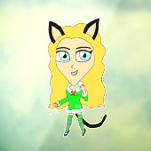 Kerstchibi Raamsticker (Vel 3)