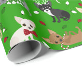 Kerstchihuahua All Coats Cadeaupapier (Rol Hoek)