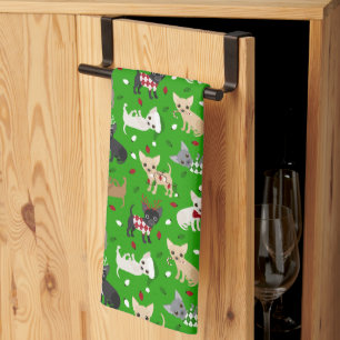 Kerstchihuahua All Coats Kitchen Towel Theedoek