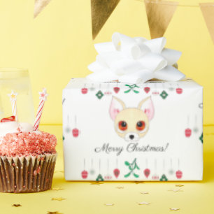Kerstchihuahua Cadeaupapier