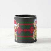 Kerstchihuahua met een medisch masker mok (Midden)