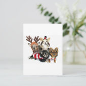 Kerstchihuahuas Feestdagenkaart (Staand voorkant)