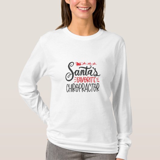 Kerstchiropractor Santas Favoriete T-shirt (Voorkant)