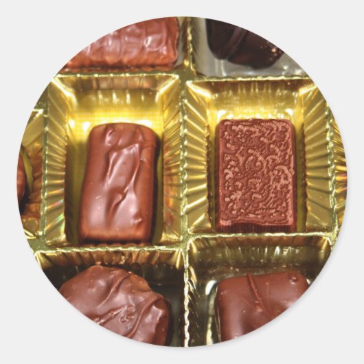 kerstchocolade Aangepaste feestkaartjes stickers (Voorkant)