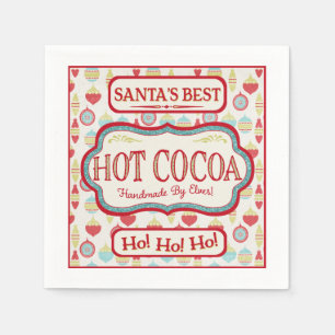 kerstchocolade Cocoa Cocktail Napkins Servetten