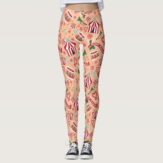 kerstcircus leggings (Voorkant)