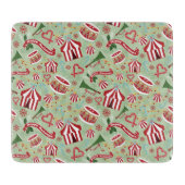 kerstcircus snijplank (Voorkant)