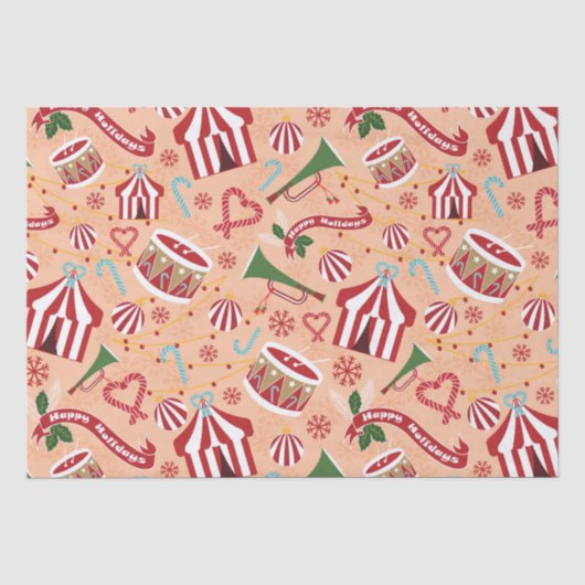 kerstcircus tissuepapier (Voorkant)