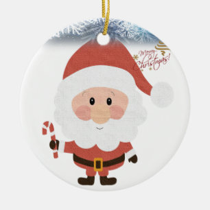 kerstcirkel Ornament, kerstman Keramisch Ornament