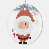 kerstcirkel Ornament, kerstman Keramisch Ornament (Links)