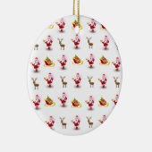 kerstcirkel Ornament, kerstman Keramisch Ornament (Rechts)